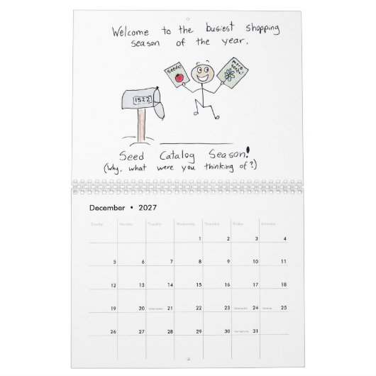 Kalender voor tuinbouwkalender (Dec 2027)