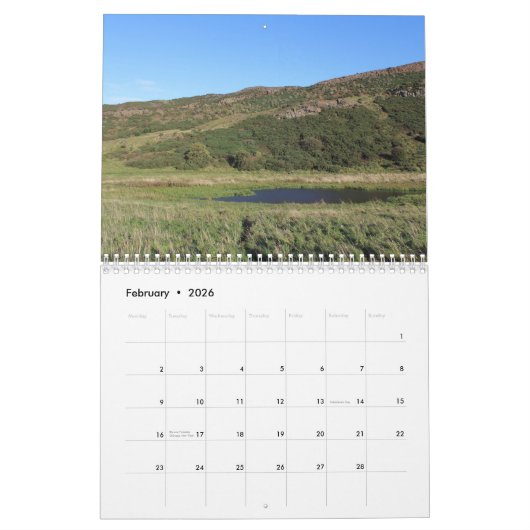 kalender voor uitzichten in Edinburgh (Feb 2026)