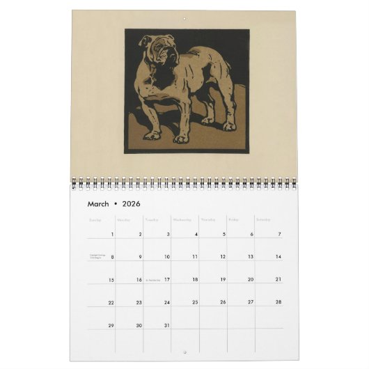 Kalender voor vierkantsdieren - Schema's op de wer (Mar 2026)