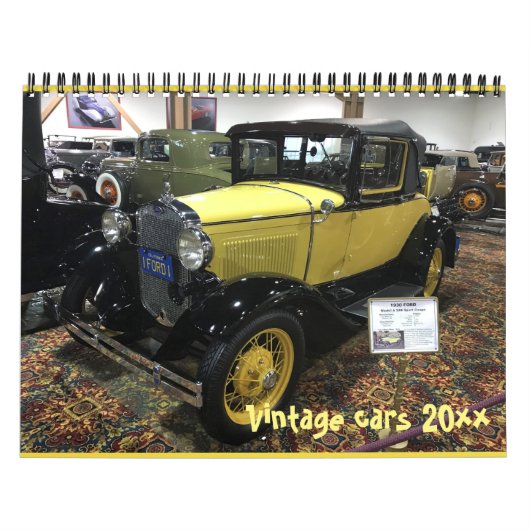 Kalender voor Vintage-auto's (Hoes)