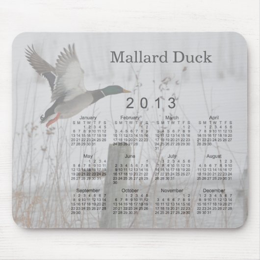 Kalender voor vogels 2013 muismat (Voorkant)