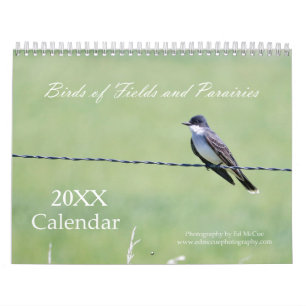 Kalender voor vogels in de velden en Prairies