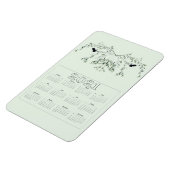 Kalender voor vogels wegvliegen magneet (Linkerzijde)