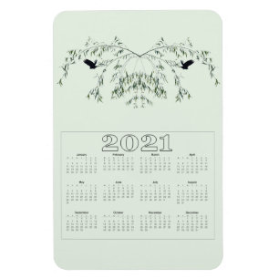 Kalender voor vogels wegvliegen magneet
