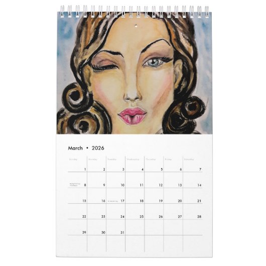 Kalender voor vrouwen (Mar 2026)