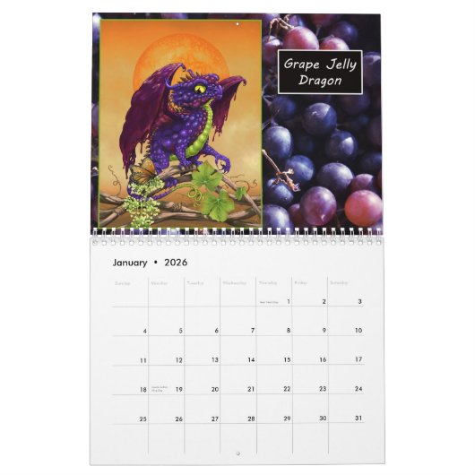 Kalender voor vruchten en draken (Jan 2026)