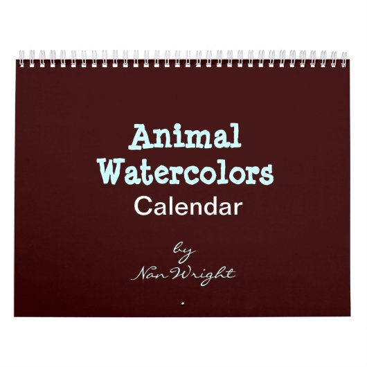 Kalender voor Waterverf van dieren (Hoes)