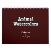 Kalender voor Waterverf van dieren (Hoes)