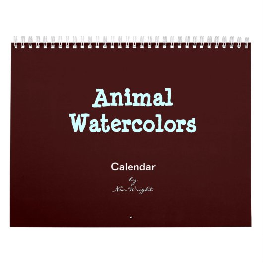 Kalender voor Waterverf van dieren (Hoes)