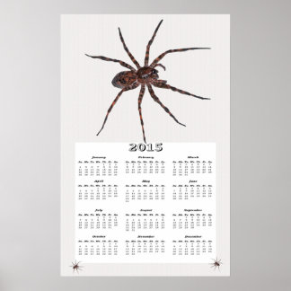 Kalender voor Wolf Spider 2015 Poster