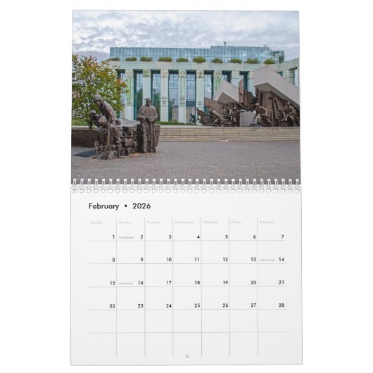 Kalender Warschau Polen 2025 (Feb 2026)