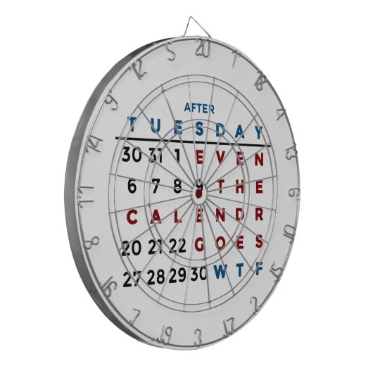 Kalender wat de WTF Dartbord (Voorkant Links)