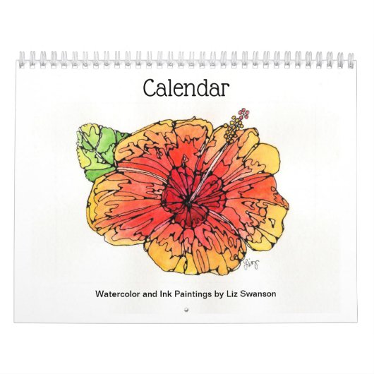 Kalender - Waterverf & Inktschilderijen. (Hoes)