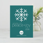 Kalender Wensen Vrede Vreugde Zakelijke Kerstmis Feestdagenkaart (Staand voorkant)