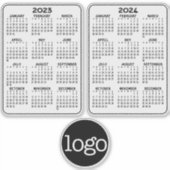 Kalender zwart - voeg logo of foto toe sticker (Voorkant)