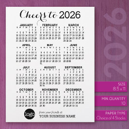 Kalender Zwart Wit Business - Vakantie Briefhoofd