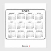 Kalender - zwart-wit minikalender sticker (Vel)