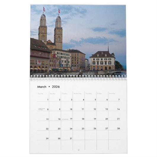 Kalender Zwitserland 2026 (Mar 2026)