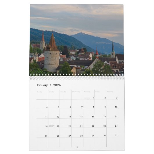 Kalender Zwitserland 2026 (Jan 2026)