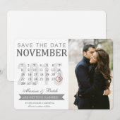 Kalenderaankondigingen Sla de datum op | Trouwen Save The Date (Voorkant / Achterkant)