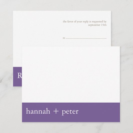 Kalenderbanner: RSVP kaartje (Voorkant / Achterkant)