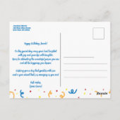 Kalenderblad 1 juli Verjaardagsfeestje Briefkaart (Achterkant)