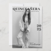 Kalenderblad quinceañera bewaar de datum kaart (Voorkant)