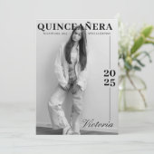 Kalenderblad quinceañera bewaar de datum kaart (Staand voorkant)