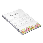 Kalenderbloemen 2018 notitieboek (Rechterzijde)