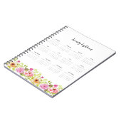 Kalenderbloemen 2018 notitieboek (Linkerzijde)
