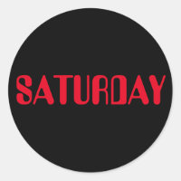 Kalenderdag door Janz Saturday Black
