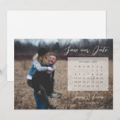 Kalenderfoto Save the Date Uitnodiging (Voorkant / Achterkant)