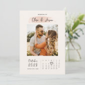 Kalenderfoto Splash Save the Date-uitnodiging Kaart (Staand voorkant)