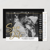 Kalenderfotoweddenschap Save The Date (Voorkant / Achterkant)