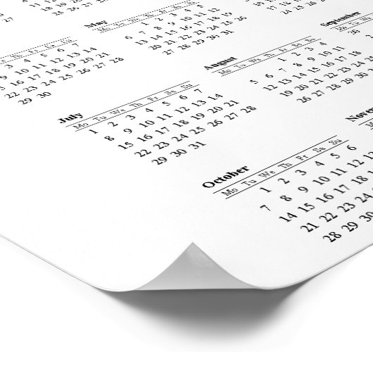 Kalenderjaar 2019 poster (Hoek)