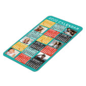 Kalenderjaar 2022 Moderne Photo Collage Moon Fase Magneet (Linkerzijde)