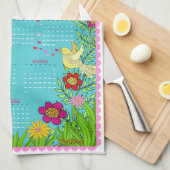 Kalenderkeuken 2014 - Fox in de tuin Theedoek (Quarter Fold)