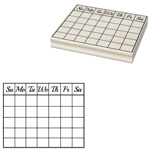 Kalendermaand  Check Board Rubberstempel (Gestempeld)