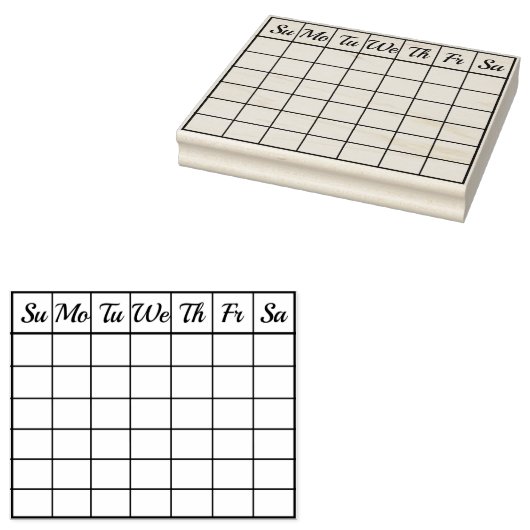 Kalendermaand  Check Board (verbeterd) Rubberstempel (Gestempeld)