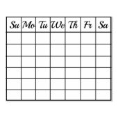 Kalendermaand  Check Board (verbeterd) Rubberstempel (Afrduk)
