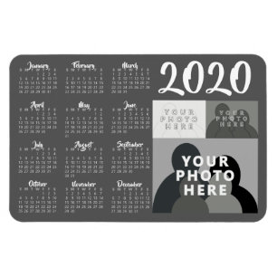 Kalendermagneet 2020 - 3 Aangepaste foto's - Sjabl Magneet