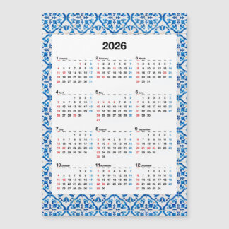 Kalenderontwerp 2026 – Uniek Jaarlijks Azulejo