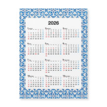 Kalenderontwerp 2026 – Uniek Jaarlijks Azulejo