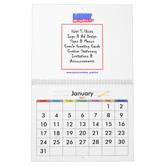 Kalenderontwerp Kalender (Jan 2027)