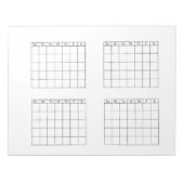 Kalenderpad Wit Driejaarlijks Notitieblok (Voorkant)