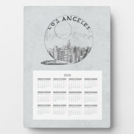 Kalenderplaats in het volledige jaar 2020 fotoplaat