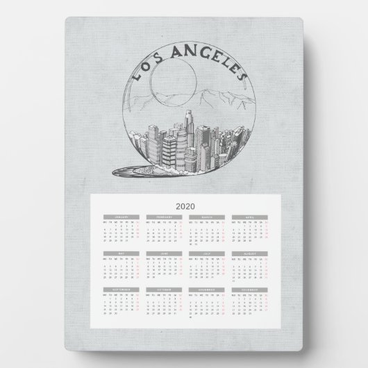 Kalenderplaats in het volledige jaar 2020 fotoplaat (voorkant)