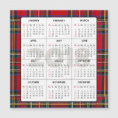 Kalenderplein 2018 Magnetisch Tartan (Voorkant)