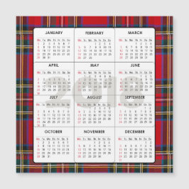 Kalenderplein 2018 Magnetisch Tartan