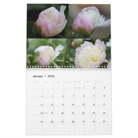Kalenderponden uit mijn tuin kalender (Jan 2026)